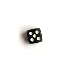 Кубик чёрный 1 шт, d6, 15 мм