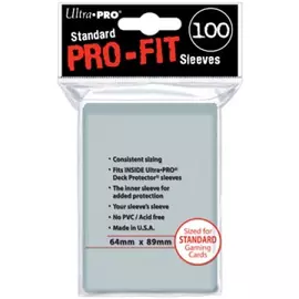 Протекторы Ultra-Pro 64х89 мм, 100 шт, прозрачные