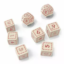 Кольцо Всевластья, набор кубиков (кости игральные), 8 шт., гравированные, белые
