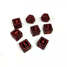 Кольцо Всевластья, набор кубиков (кости игральные), 8 шт., гравированные, черные