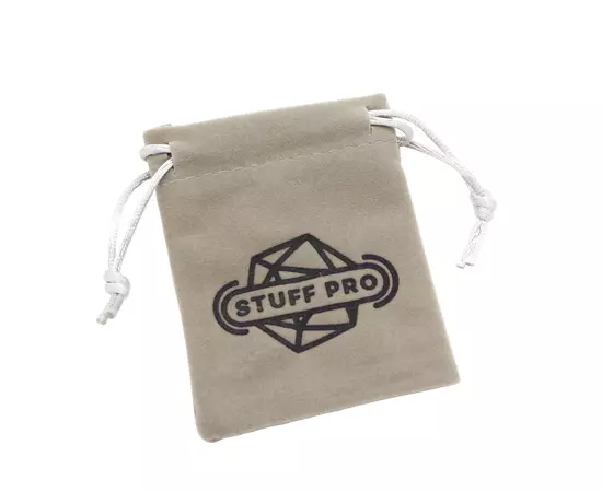 Вельветовый мешочек STUFF-PRO. 9x7 см. Серый