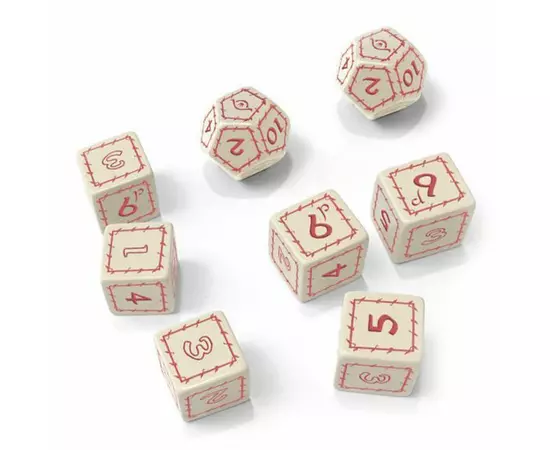 Кольцо Всевластья, набор кубиков (кости игральные), 8 шт., гравированные, белые